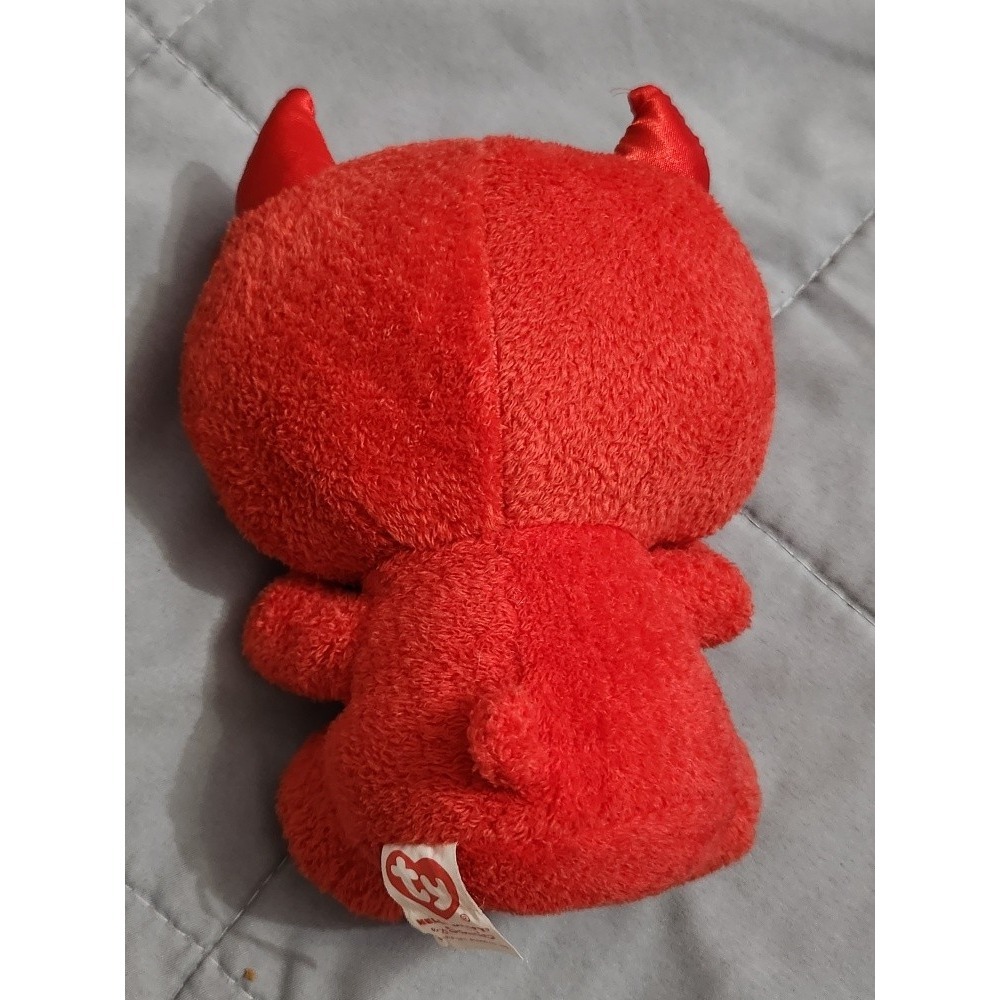Ty Beanie Baby Hello Kitty Halloween Devil Plush Red Pumpkin Sanrio 6 Inch - Picture 2 of 2